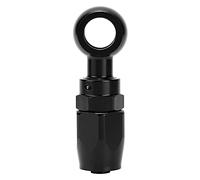 Adaptador de Ajuste Giratorio de Extremo de la Manguera AN6 para el Banjo - Conector del Extremo de la Manguera Negra de 0.47 Pulgadas de Diámetro Negro para Rendimiento Confiable