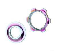 Adaptador de aleación de aluminio 6061 para convertir bujes de bloqueo central en configuración de 6 pernos con anillo de bloqueo seguro para aplicaciones de bicicleta de montaña y carretera