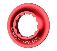 Adaptador de aleación de aluminio 6061 para convertir bujes de bloqueo central en configuración de 6 pernos con anillo de bloqueo seguro para aplicaciones de bicicleta de montaña y carretera (A-rojo)