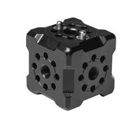 Adaptador de aleación de aluminio de 6 vías compatible con extensiones de 1/4 y 3/8 para un cierre seguro