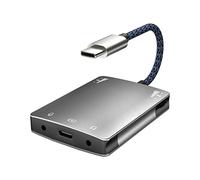 Adaptador de aleación de aluminio tipo C convertidor de tarjeta de sonido para canción K, tarjeta de sonido, carga, transmisión en vivo