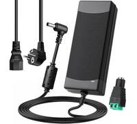 Adaptador de Alimentación AC/DC 12V 10A, Conversor de 100-240V AC a 12V DC con Conector de Corriente DC, Ideal para Tiras LED, Routers y Otros Dispositivos