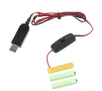 Adaptador de alimentación eliminador de batería USB a 4,5 V 3 A LR03, juguete de luz LED, reemplaza la batería 3A del medidor de humedad