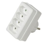 Adaptador De Alimentación Logilink De 4 Enchufes Euro Blanco,