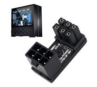 Adaptador de alimentación para tarjetas genérico - Conector de 8 pines 6/8 pines, ángulo de 180 grados, estructura compacta | para GPU PC de oficina, gestión de cables internos, montaje en ordenador