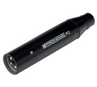 Adaptador de Alimentación Phantom Pronomic P2, Enchufe: XLR, Color: Negro | Para conectar micrófonos de la serie EA a una mesa de mezclas, Alimentación mediante phantom power de 48V
