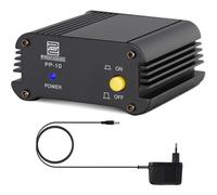 Adaptador de alimentación Phantom Pronomic PP-10 (para 1 micrófono de Condensador, Compacto, Robusto, Incluye Fuente de alimentación) Negro