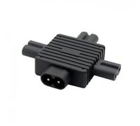 Adaptador de alimentación repartidor IEC 320, figura 8 C8 macho a 3X hembra C7 para fuente de alimentación 1 en 3 salida, CableCC