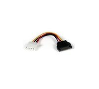Adaptador de alimentación SATA de 15 cm a LP4 - STARTECH - Negro - Adaptador de corriente