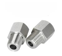 Adaptador de alta presión de acero inoxidable 304 con buje reductor hexagonal BSPP/BSPT de 1/8" a 1/4" y 3/8" M8 hembra a macho M5, 1 unidad(M8x0.75 Female,M16x1.5 Male)