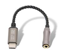 Adaptador de Amplificador de Auriculares Tipo C a 3,5 Mm, Chip de Alto Rendimiento Cs43131, Se Puede Conectar a Su Teléfono Android a Través de USB-c. Conecte Su PC, Computadora Portátil(Negro)