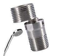 Adaptador de ángulo ajustable para grifo de ducha, conectores de boquilla inclinada, 2 piezas de juntas de acero inoxidable para baño, piezas de fontanería giratorias con juntas, hardware, eslabones