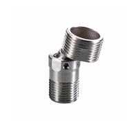 Adaptador de ángulo curvo en acero inoxidable | Adaptador de grifo de ducha montado en la pared, esquina de tornillo excéntrico giratorio de ajuste de 360°