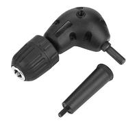 Adaptador de ángulo recto Accesorios de taladro de ángulo recto Mandril redondo sin llave para taladro eléctrico portátil 3/8"9.5 mm negro