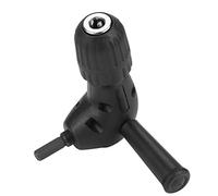 Adaptador de ángulo Recto de 3/8, Accesorio para Taladro Eléctrico, Portabrocas sin Llave de Vástago Redondo de 9,5 Mm para Espacios Reducidos