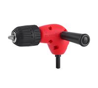 Adaptador de ángulo recto de 90 grados para taladro eléctrico con vástago redondo de 9,5 mm sin llave