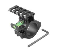 Adaptador De Anillo For Mira Telescópica De 25,4/30 Mm con Nivel De Burbuja, Abrazadera De Tubo Táctica De Aleación De Aluminio, Montaje En Riel Óptico(Style1)