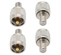 Adaptador de antena UHF SO239 macho a tipo F, paquete de 4 conectores F hembra a PL259 macho para antena de TV, dispositivos LAN inalámbricos, radios Wi-Fi, antena externa, cable coaxial
