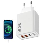 Adaptador De Archivo - Cargador USB Wall Grip Charger | Bloque De Carga Rápida Compacta, Adaptador USB Tipo-C 120W Puertos Múltiples para Baño De Cocina De Casa Toda La Familia