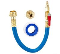 Adaptador de aspersor RV equipado con válvula de apagado con manguera de aire de 12 pulgadas para entrega de presión controlada durante el proceso de preparación para el invierno