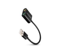 AXAGON Compatible ADA-12 USB 2.0, Mini-Adaptador de Audio estéreo, 15 cm de Longitud