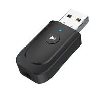 Adaptador de audio Bluetooth V5.0 para transmisión inalámbrica de música, transmisor y receptor de modo dual con fuente de alimentación USB,