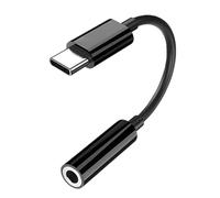 Adaptador de audio - Converter tipo C de 3.94 pulgadas para laptop móvil, estudio de tableta con sonido digital, conector de gato para grabación de DJ, negro compacto, transporte fácil, uso diario, ll