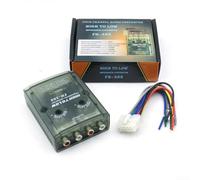 Adaptador de audio de coche de convertidor alto-bajo de 4 canales con filtro de ruido para instalación de amplificador de subwoofer 12V PVC