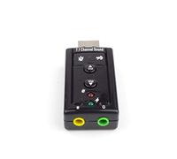 Adaptador de audio de tarjeta externa USB 2.0 de 7.1 canales de sonido Mini 3D de 12 Mbps, compatible con ordenador portátil útil