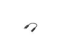 Adaptador de audio - Hama - USB-C a Mini-conector de 3.5 mm - Negro - Alta resolución - Conector delgado