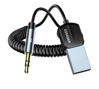 Adaptador de audio inalámbrico - RNCYN - USB - AUX - Jacker 3,5mm - Transmisor receptor - Kit manos libres - Negro - ES-BTO6