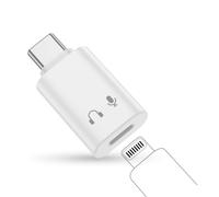 Adaptador de audio Lightning a USB C para auriculares para iPhone 17/16/15 | Apple Auriculares USB C Adaptador Soporta Carga/Música/Line Control, Compatible con i Pad y dispositivos USB-C, Blanco