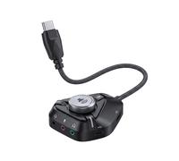 Adaptador de Audio Multi-Puerto: USB + Expansión Type-C, Tarjeta de Sonido Estéreo con Control de Volumen Independiente y Interruptor de Micrófono