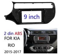 Adaptador de audio para marco de CD y DVD de 2 DIN y 1 DIN para Kia Rio 2015-16. Kit de molduras para
