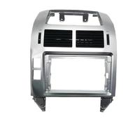 Adaptador De Audio para Marco De DVD De Coche, Panel De Salpicadero De 9 Pulgadas Y 2 DIN para VW para Polo 2004-2011 Marco Radio de Coche(Silver-Frame 1)