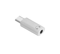 Adaptador de audio tipo C a 3,5 mm - Decodificador DAC de alta fidelidad para un sonido estéreo claro | Soporta control de línea, Plug & Play (blanco 3.5 mm a tipo C)
