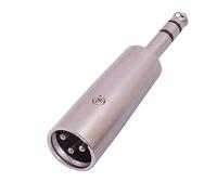 Adaptador de audio TRS macho a XLR de 1/4 pulgadas, cambio de género, adaptador de acoplador equilibrado de 6,35 mm para mezclador/altavoz, adaptador de audio equilibrado