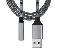 Adaptador de audio USB a 3,5 mm, conector jack, tarjeta de sonido estéreo externa: convertidor estéreo, cable de audio para auriculares, PC, computadora portátil, computadora de escritorio