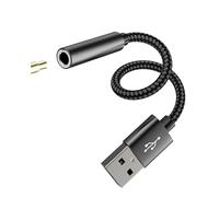 Adaptador de audio USB a 3,5 mm para conector de auriculares, cable DAC, interfaz de tarjeta de sonido, micrófono de coche, convertidor de auriculares externos, puerto auxiliar para PS4, PS5, altavoz