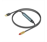Adaptador de audio USB a óptico. Cable conversor de conexión de puerto SPDIF de fibra óptica para ordenador portátil.