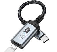 Adaptador de audio USB C a Lightning, USB tipo C macho a MFi certificado Lightning hembra convertidor cable trenzado para Apple iPad Pro Air Mini 6 MacBook a EarPods Auriculares Music Call Connector