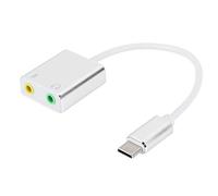 Adaptador de Audio USB C Tarjeta de Sonido Estéreo Externa con Conector para Auriculares Y Micrófono de 3,5 Mm para Windows, Mac, Linux, PC, Computadora Portátil, Computadora de Escritorio, PS5 PS4