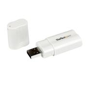 StarTech.com Tarjeta de Sonido Estéreo USB Externa Adaptador Conversor - Blanco