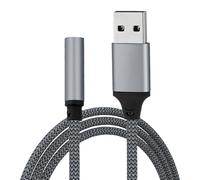 Adaptador de audio USB externo: convertidor jack para auriculares, tarjeta de sonido plug and play | Cable estéreo con chip de decodificación integrado, accesorio de escucha de música para juegos de
