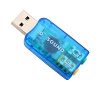 Adaptador de Audio USB Externo, USB 2.0 Audio de 5.1 Canales Adaptador de Tarjeta de Sonido para PC Adaptador de Auriculares USB