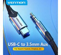 Adaptador de Audio Vention USB C a 3.5mm, Tipo C a Auxiliar, Cable de Audio para Huawei P40, Nova7, Xiaomi Mi 6, 9, 10 Pro, Oneplus 7 type c to 3.5mm
