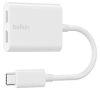 Adaptador De Audio Y Carga USB-C RockStar, Blanco - F7U081BTWH