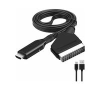 Adaptador de audio y v?deo convertidor de Scart a HDMI para HDTV/DVD/decodificador/PS3/PAL/NTSC Adaptador de corriente