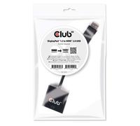 Adaptador de audio y vídeo - CLUB 3D - DisplayPort a HDMI - 20.3 cm - Soporte 4K - Negro