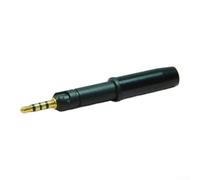 Adaptador de auriculares equilibrado, 2,5 mm macho a 3,5 mm hembra TRRS 4 contactos IP69 para Sennheiser-HD400/HD560S para audio para Technica M50X M70X (negro)